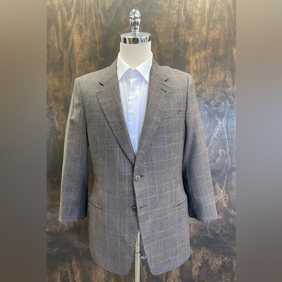 ARMANI COLLEZIONI Made in Italy Prince of Wales Check Wool...